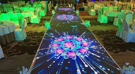 Interactive Floor Dance LED display for Wedding Scene
