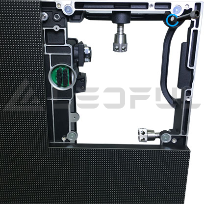 Each corner of cabinet has a screw hole, <br />screw the M8 bolts to fix bare cabinets on the wall.