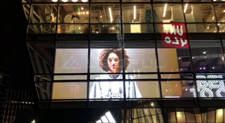 Australia Adiddas Shop Window For Transparent Glass LED Display