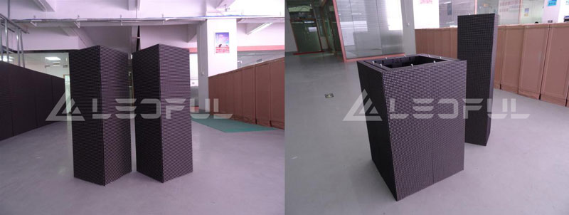 LEDFUL 90 degrees shaped Outdoor LED Screen for Mercedes-Benz