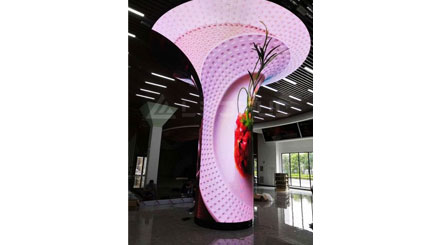 Flexible Soft LED Display for Column Shaped Installation
