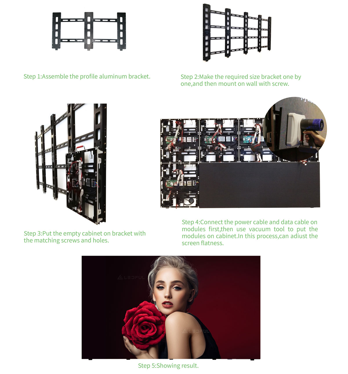 Easy Installation with LEDFUL Customized Bracket</br>Say NO to Local Structure