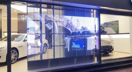 Transparent LED Screen TGC for Maserati Shop