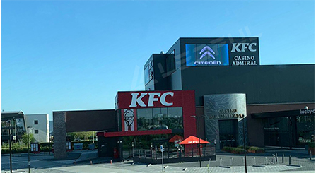LEDFUL Outdoor Transparent Display in the largest Dutch KFC