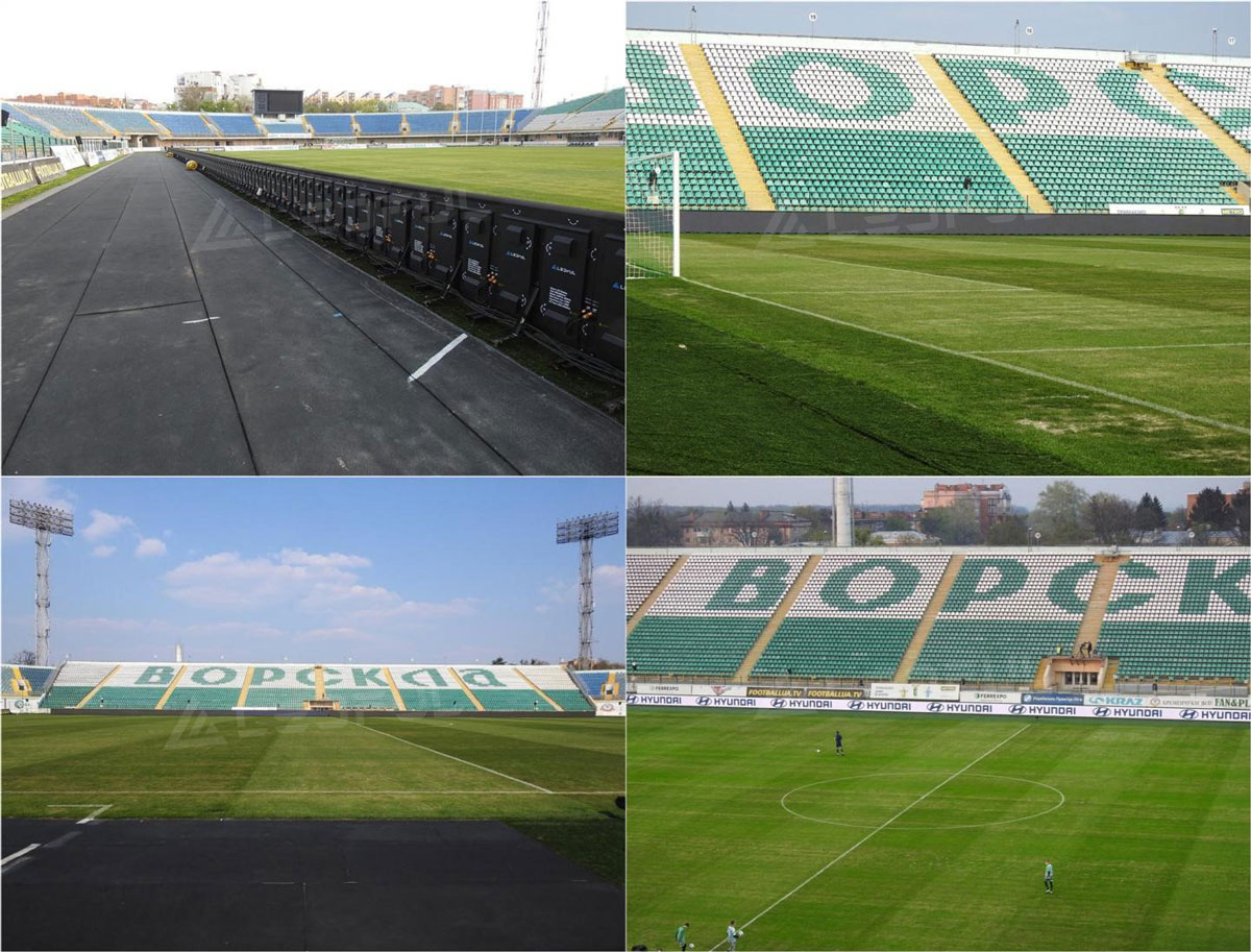 Ukraine football stadium screen with total 250 square meters