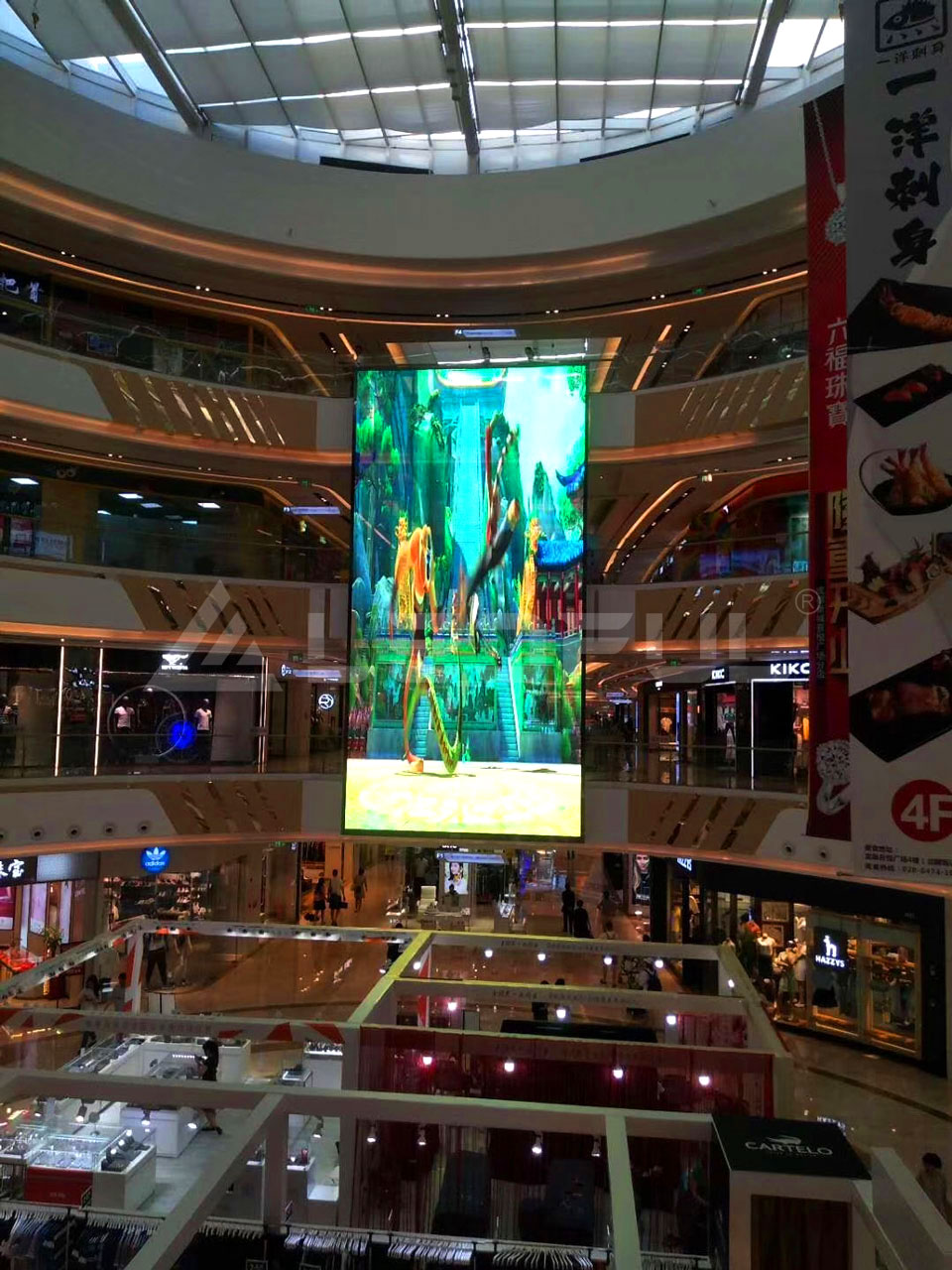 Shopping Mall Indoor Giant Transparent LED Screen