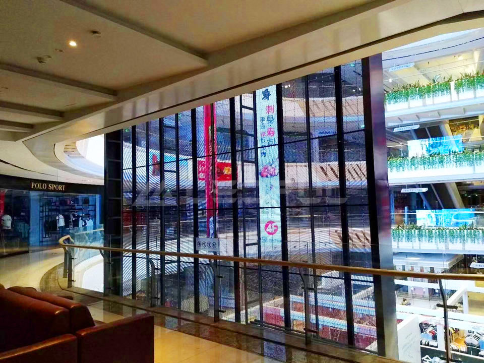 Shopping Mall Indoor Giant Transparent LED Screen