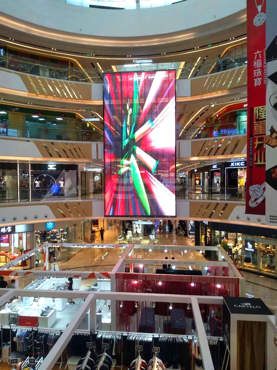 Shopping Mall Indoor Giant Transparent LED Screen