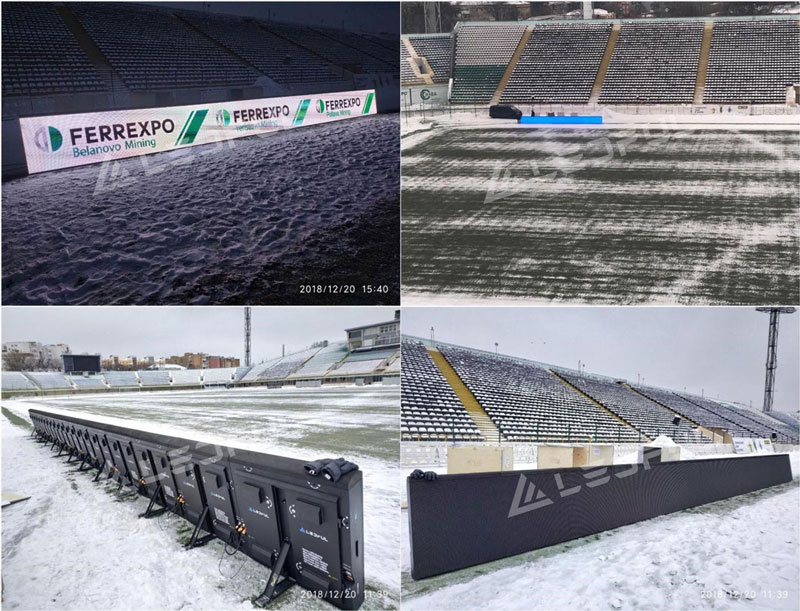 Ukrainian stadium screen with total 110 square meters