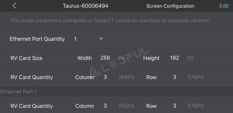 Configure receiver card quantity and cabinet connection