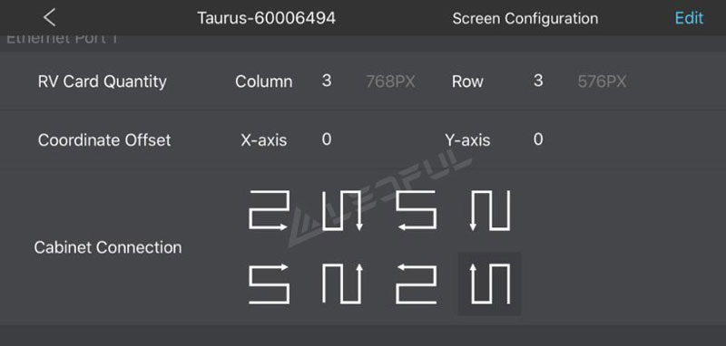 Configure receiver card quantity and cabinet connection