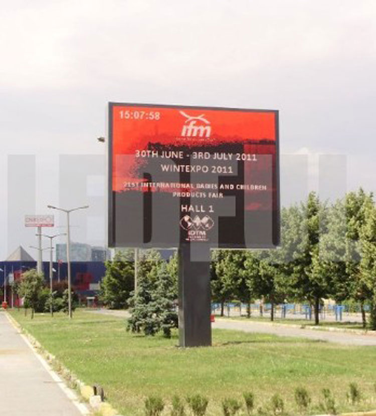 Advertising LED Screen with Pillar Installation Collection-1