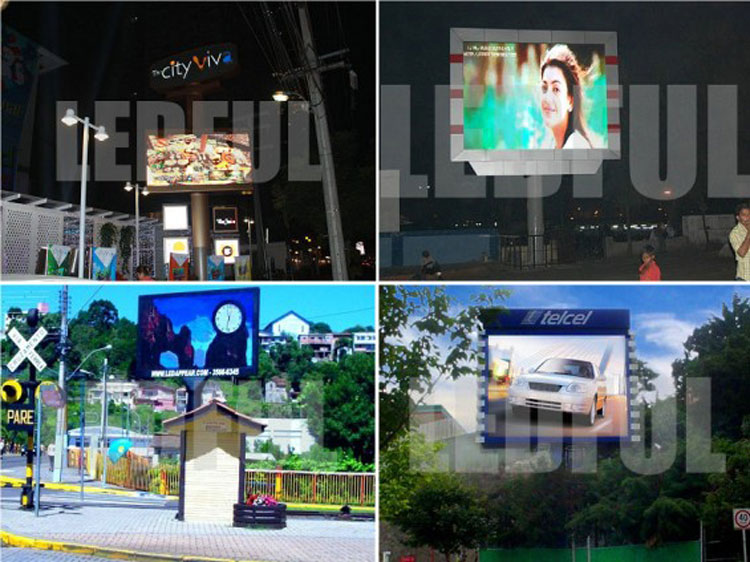 Advertising LED Screen with Pillar Installation Collection