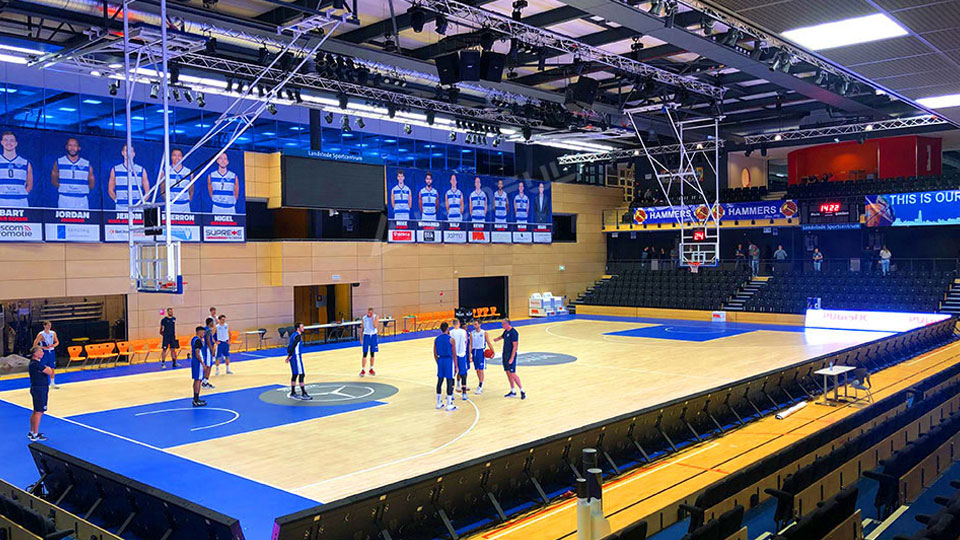 Netherlands Basketball Stadium LED Display Show On TV