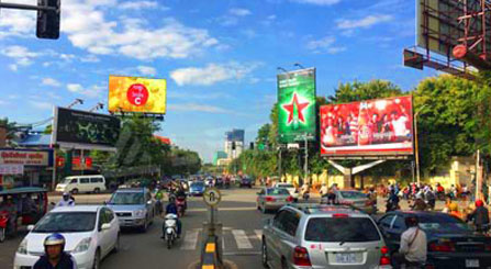 Cambodia Street Advertising Display