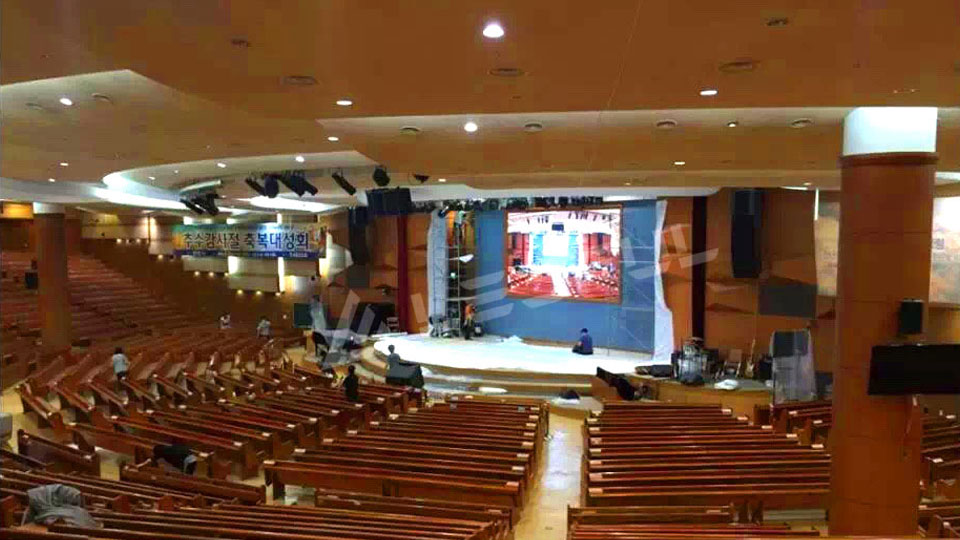 Indoor Fine Pitch LED Display installed in Korea Church