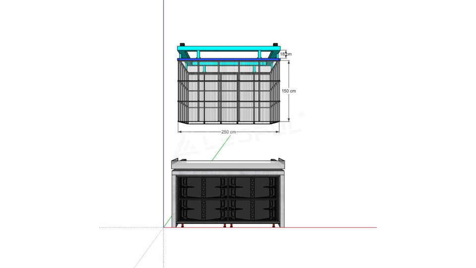 LEDFUL Indoor Transparent TGC3.9QD 2.5×1.5m four-sided for Club DJ Table in Indonesia