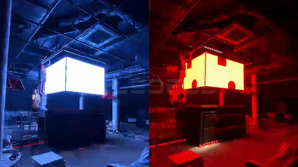 LEDFUL Indoor Transparent TGC3.9QD 2.5×1.5m four-sided for Club DJ Table in Indonesia