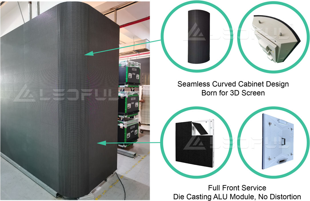 Corner Cabinet Makes Seamless 3D Screen