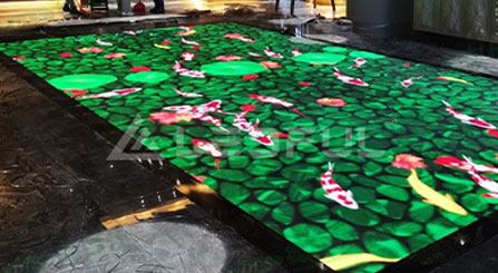 Indoor Interactive Floor LED display for Retail Store