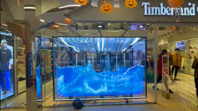 Indoor High-brightness Transparent Screen Solution for Brand Stores in Large Shopping Centers