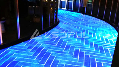 Floor LED display in Shopping Mall