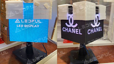 Five-sided Cube LED Display for Advertising in South Korea