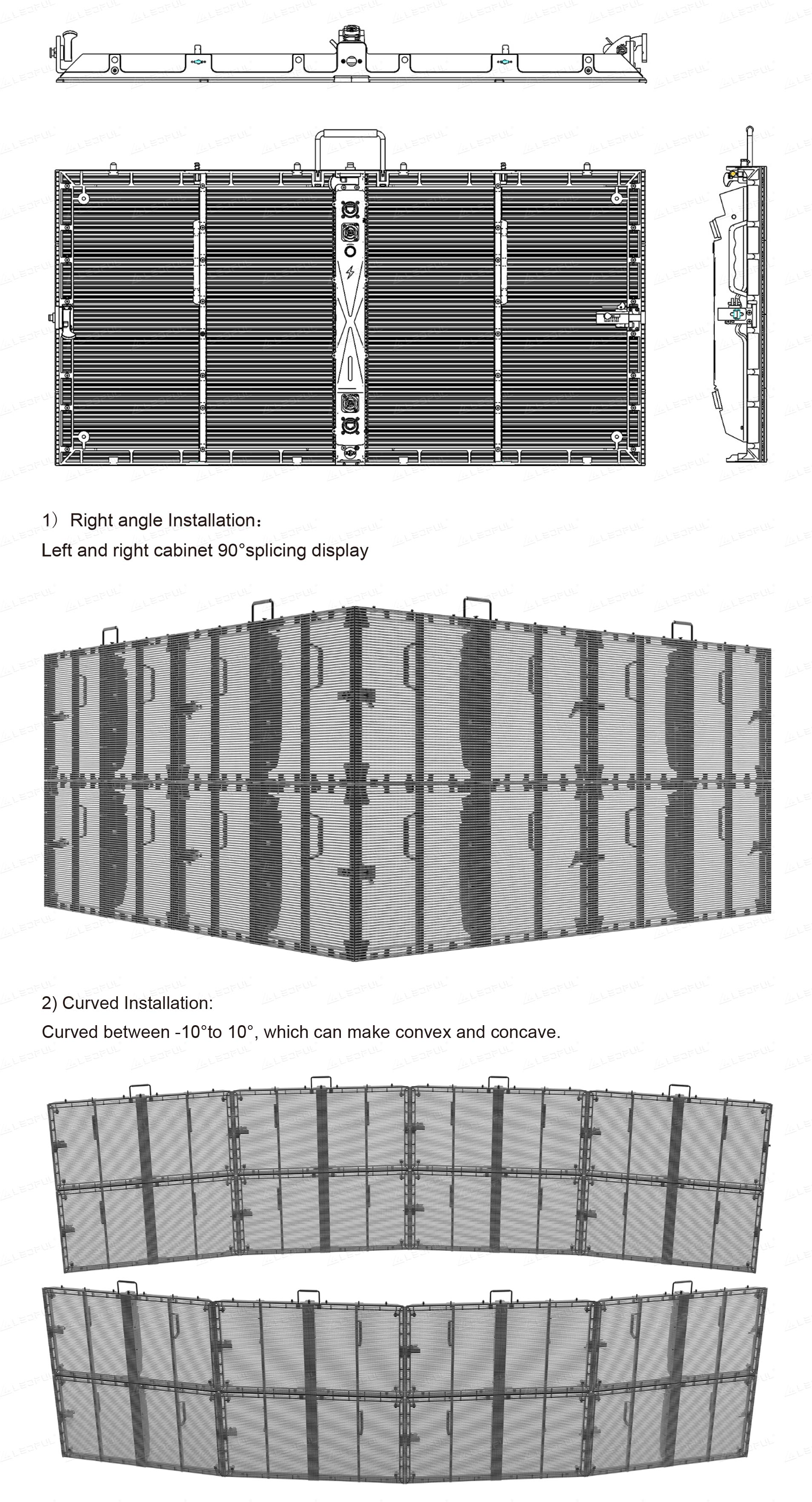 Curved Design, 90° Degree Angle Design