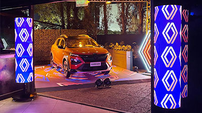 Amazing LED FLOOR Screen for a Auto Show in Uruguay