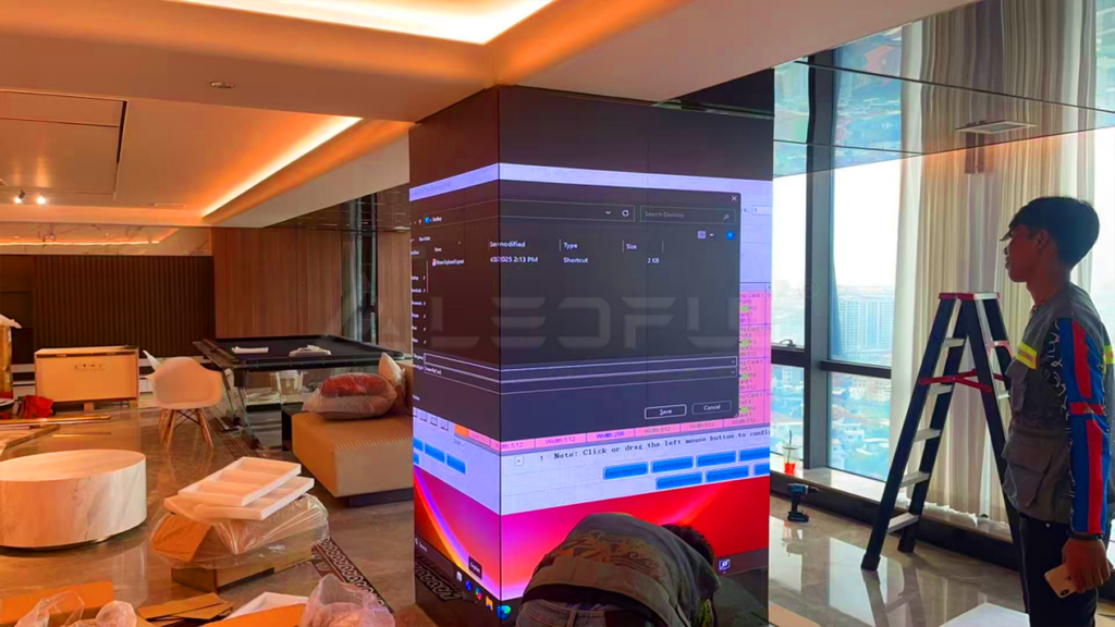 Innovative 45° Cut LED Column Display Solution-1