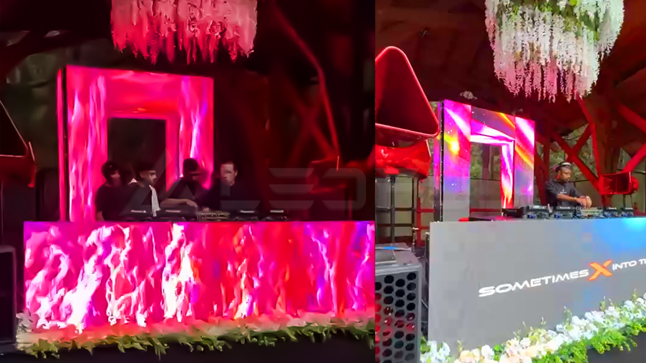 The DJ booth and door shape screen in Japan-2