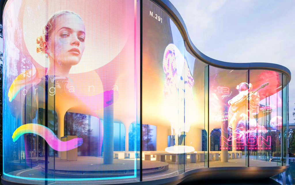 adhesive LED transparent film screen