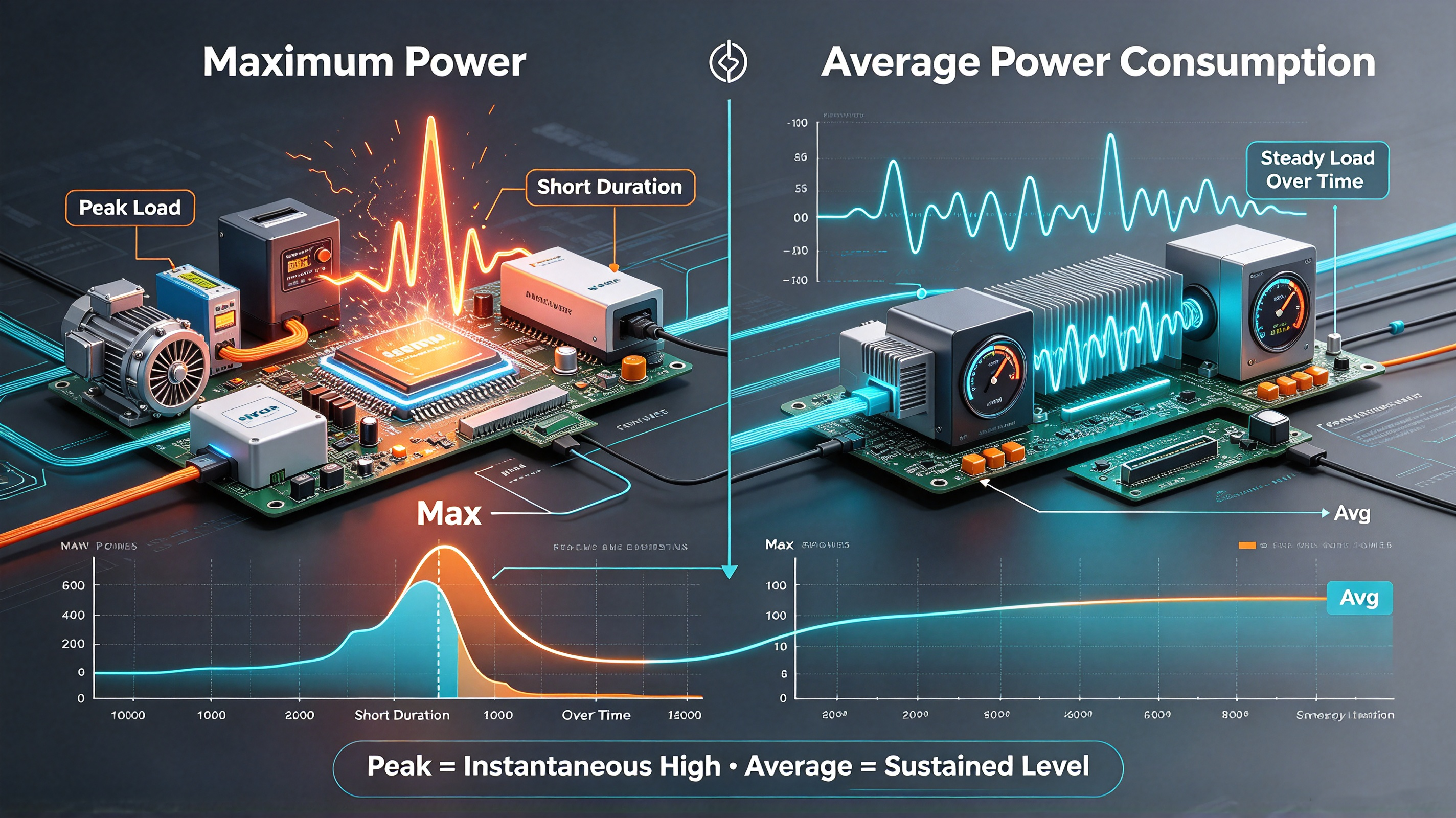 Maximum Power vs Average Power Consumption
